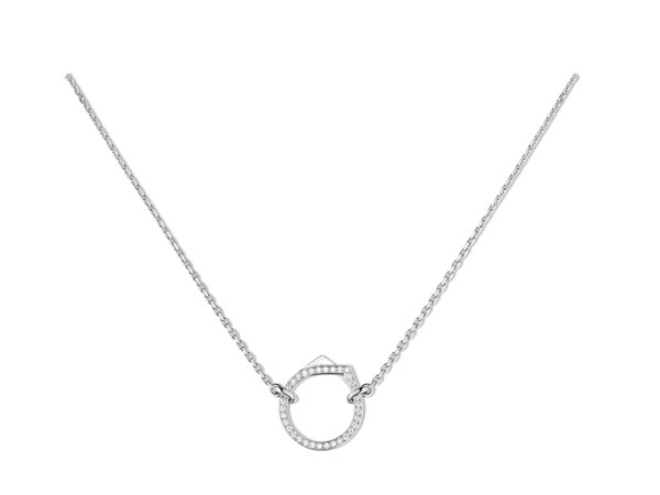 Repossi White Gold Diamond Antifer Necklace at Meridian Jewelers