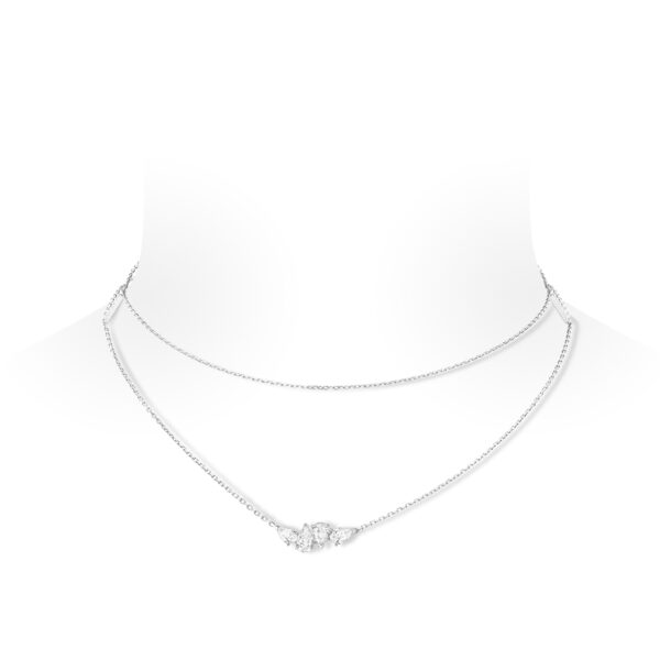 Repossi Pear Cut Diamond Serti Sur Vide Necklace at Meridian Jewelers