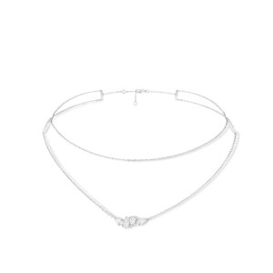 Repossi Pear Cut Diamond Serti Sur Vide Necklace at Meridian Jewelers