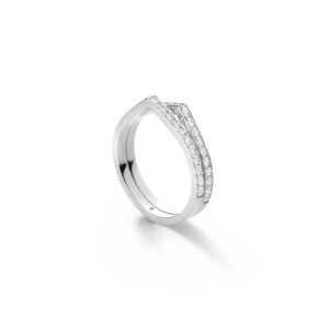 Repossi 2 Row White Gold Diamond Antifer Ring at Meridian Jewelers