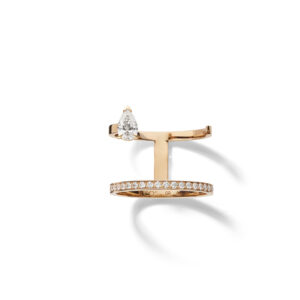 Repossi Pink Gold Diamond Serti Sur Vide Ring at Meridian Jewelers