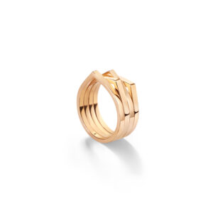Repossi 4 Row Pink Gold Antifer Ring at Meridian Jewelers