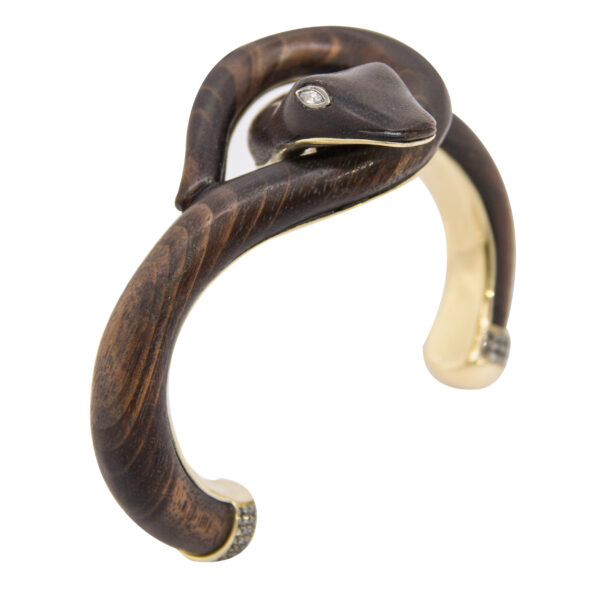 Silvia Furmanovich Egypt Snake Wood Cuff at Meridian Jewelers