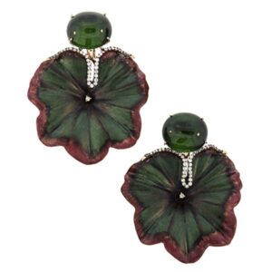 Silvia Furmanovich Marquetry Diamond Earrings at Meridian Jewelers