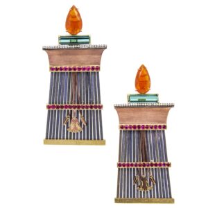 Silvia Furmanovich Egypt Marquetry Earrings at Meridian Jewelers