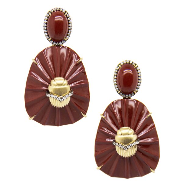 Silvia Furmanovich Egypt Jasper Earrings at Meridian Jewelers