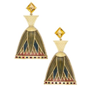 Silvia Furmanovich Egypt Marquetry Earrings at Meridian Jewelers