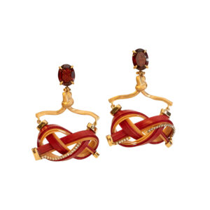 Silvia Furmanovich Bamboo Garnet Earrings at Meridian Jewelers