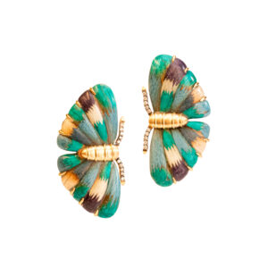 Silvia Furmanovich Small Blue Butterfly Earrings at Meridian Jewelers