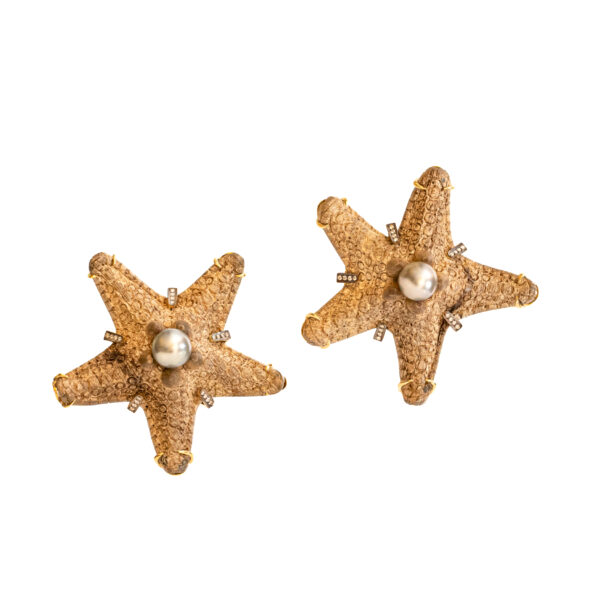 Silvia Furmanovich Pearl Starfish Earrings at Meridian Jewelers