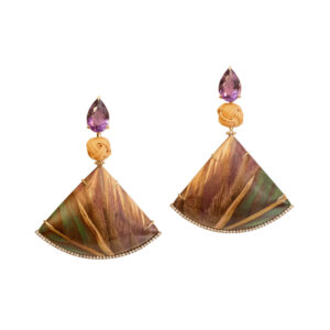 Silvia Furmanovich Amethyst Marquetry Earrings at Meridian Jewelers