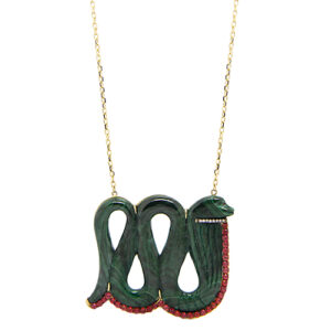 Silvia Furmanovich Malachite Snake Necklace at Meridian Jewelers