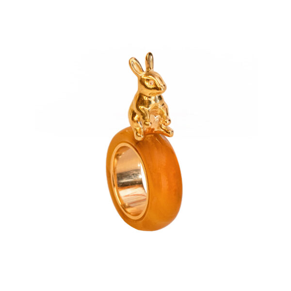 Silvia Furmanovich Agate Rabbit Ring at Meridian Jewelers